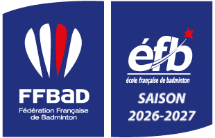 logo école française de badminton une étoile