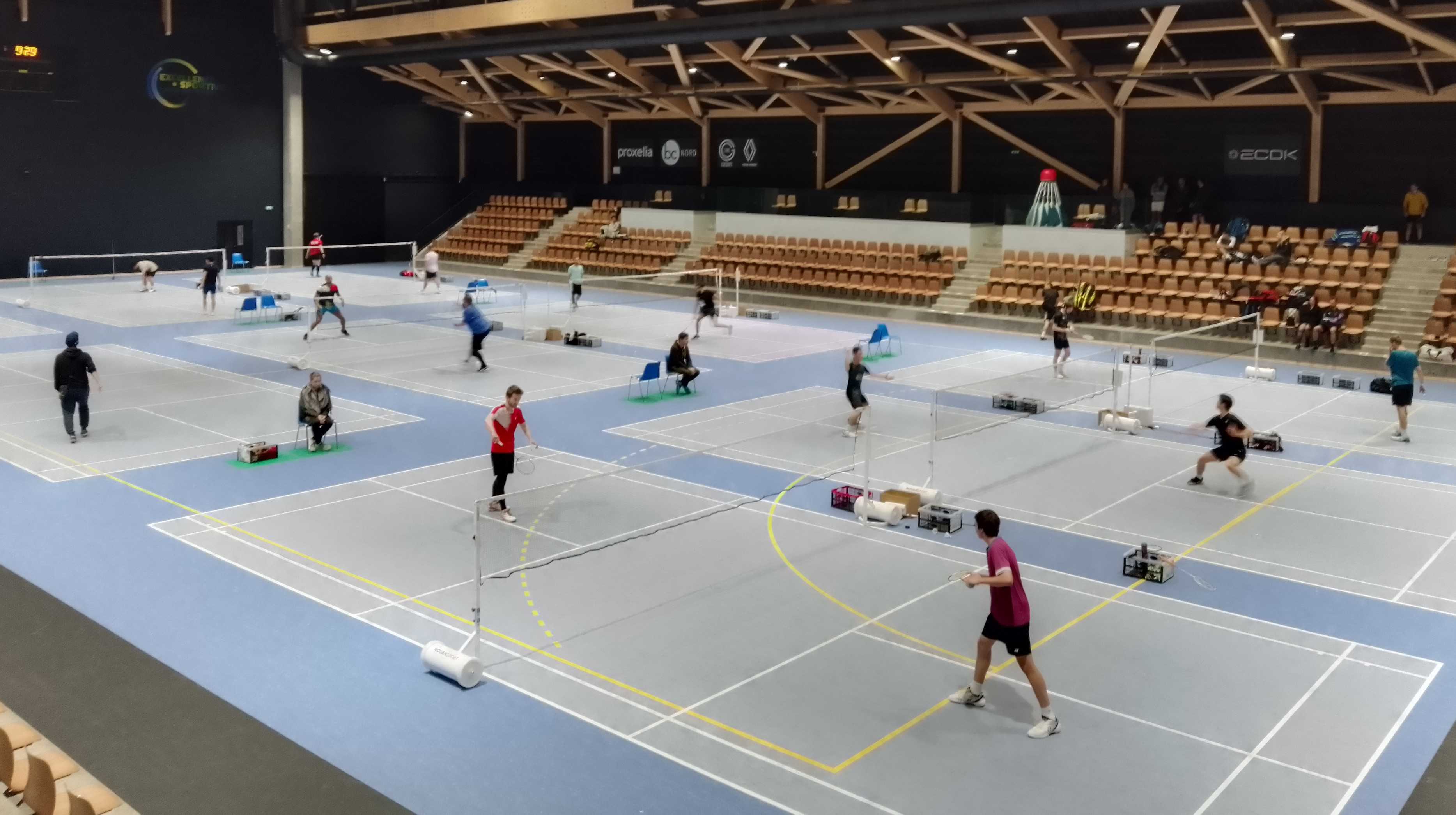 Vue d’ensemble du gymnase pendant le tournoi de Chambly