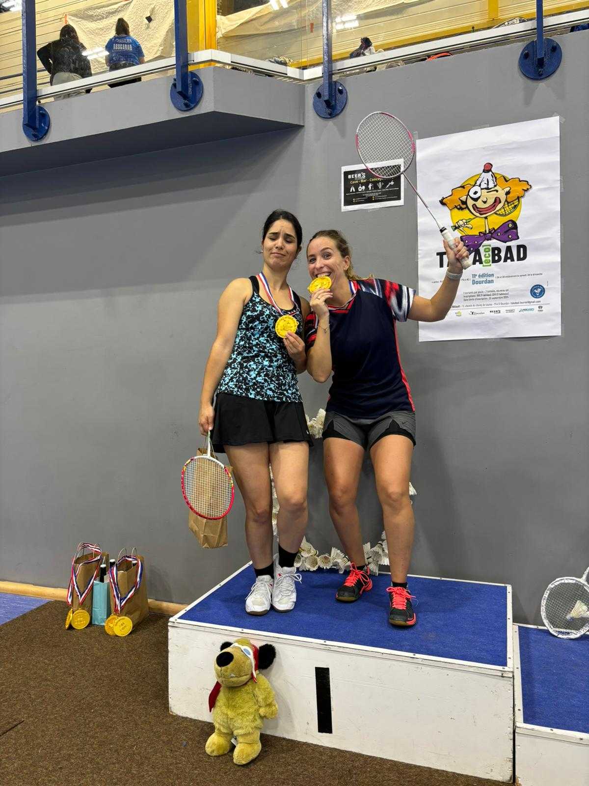 Marie et Marion sur le podium