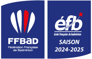 logo école française de badminton une étoile